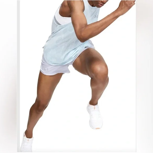 SOLD‼️ NWT Under Armour Fly-By 2.0 Training Shorts White Logo - Picture 2 of 9